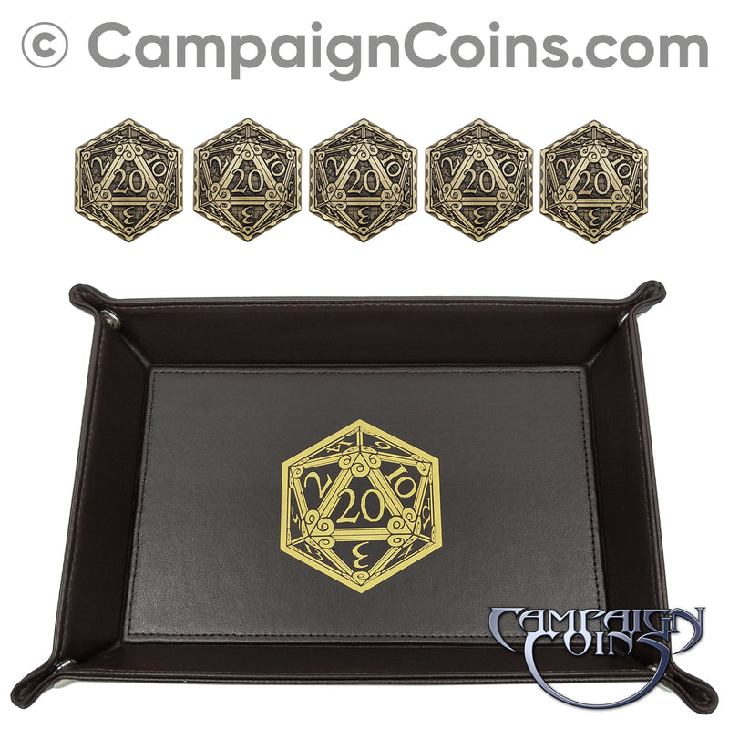 Epic D20 Coins and Dice Tray Bundle