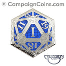 D20 Fail Pin - Blue Platinum