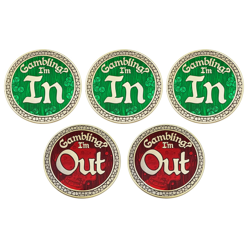 Red Dragon Inn Gambling In-Out Tokens (5)