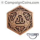 D20 Crits or Fails Coins - Copper (5)