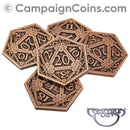 D20 Crits or Fails Coins - Copper (5)