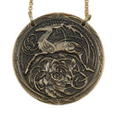 Blue Rose Golden Hart pendant