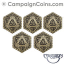 Epic D20 Coins - Gold (5)