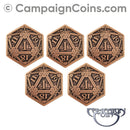 D20 Crits or Fails Coins - Copper (5)