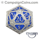 D20 Crit Pin - Blue Platinum