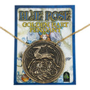 Blue Rose Golden Hart pendant