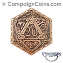 Epic D20 Coin - Copper (single)