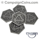 D20 Crits or Fails Coins - Silver (5)