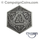 D20 Crits or Fails Coins - Silver (5)