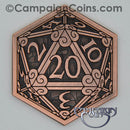 D20 Crits or Fails Coins, Copper (10)