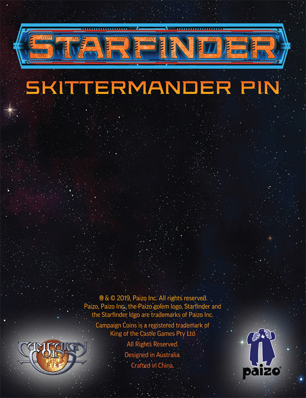 Starfinder Skittermander Pin - Blue